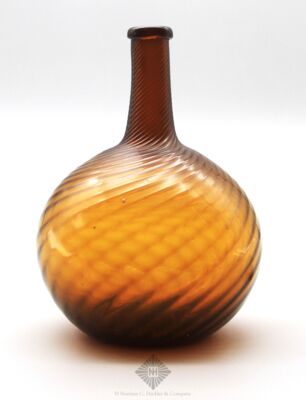 Midwestern Pattern Molded Globular Bottle