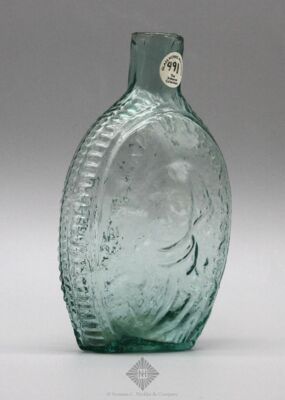 General Washington And Bust  Eagle Portrait Flask