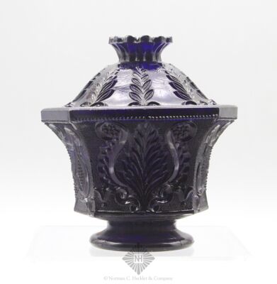 Pressed Glass Covered Sugar Bowl