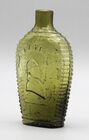 Lafayette And Bust  Masonic Arch And Emblems Portrait Flask