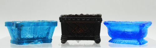 Group Of Three Pressed Glass Open Salts
