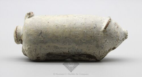 Redware Pottery Pig Figural Bottle
