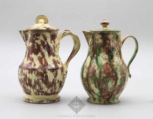 Two Whieldon Ware Covered Creamers