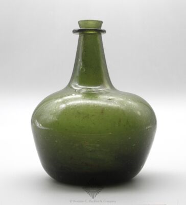 Shaft & Globe Black Glass Bottle