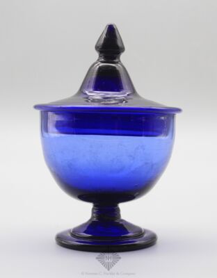 Freeblown Glass Sugar Bowl