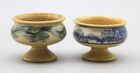 Two Mocha Ware Pottery Salt Cellars