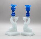 Pair Sandwich Dolphin Candlesticks