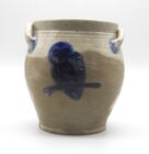 Stoneware Crock With Owl Decoration