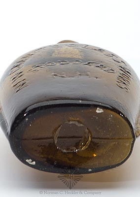 Large Thirteen Star Flag - "New Granite Glass Works / Stoddard / N.H." Historical Flask