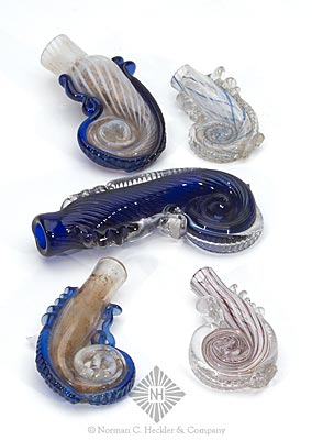 Lot Of Five Seahorse Scent Bottles