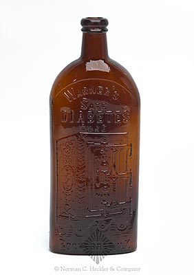 "Warner's / Safe / Diabetes / Cure / (Safe) / Rochester. N.Y." Medicine Bottle, Ojea & Stecher bottle #12