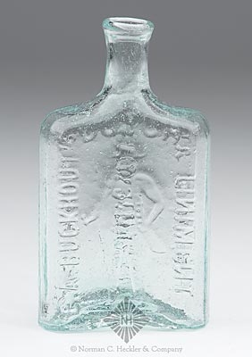 "E. A. Buckhout's / Dutch / Liniment / (Surrounding Full Figure Of A Dutchman)" - "Prepared At / Mechanicville / Saratoga Co. N.Y." Fancy Medicine Bottle, N #85, PME p.55