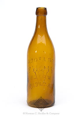 "Saratoga / Vichy / Water. Saratoga, N.Y." - "V" Mineral Water Bottle, T #S-60B