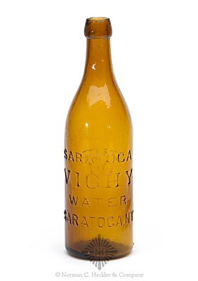 "Saratoga / Vichy / Water. Saratoga, N.Y." - "V" Mineral Water Bottle, T #S-60B